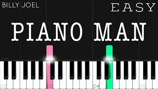 Billy Joel  Piano Man  EASY Piano Tutorial [upl. by Eejan394]