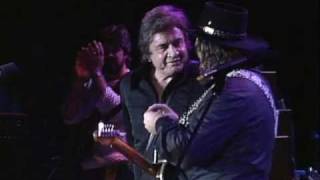 Johnny Cash amp Waylon Jennings  Folsom Prison Blues Live at Farm Aid 1985 [upl. by Nyrmac]