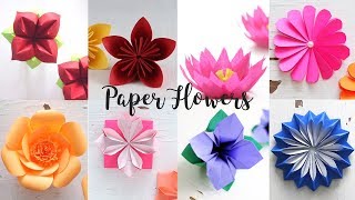 8 Easy Paper Flowers [upl. by Helman385]