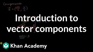 Introduction to vector components  Vectors  Precalculus  Khan Academy [upl. by Marcello358]