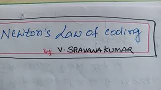 Newtons law of cooling in telugu [upl. by Adrea497]