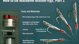 How To Tie Mackerel Feather Sea Fishing Lure Rigs  Sabiki Rigs [upl. by Lise]