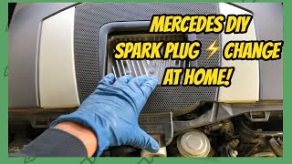 Mercedes e350 😈 spark plug ⚡️replacement W212 DIY [upl. by Fugate]