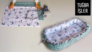 Very Simple Babynest Cutting and Sewing  Tuğba İşler [upl. by Ennaeed]