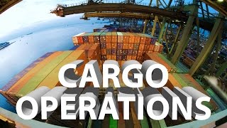 How are Containers Loaded  Cargo Operations on Container Ship [upl. by Adianez920]