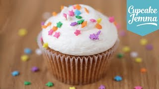 The Perfect Vanilla Cupcake Recipe  Cupcake Jemma [upl. by Ahsinyd]