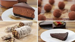 5 Easy NoBake Chocolate Dessert Recipes [upl. by Hun319]