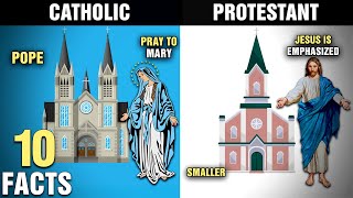 10 Differences Between CATHOLIC and PROTESTANT Christians [upl. by Resay734]