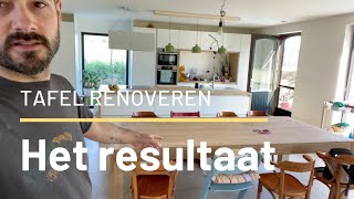 Project  Vervolg herstellen massief eiken houten tafel [upl. by Darryn]