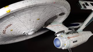 Building Polar Lights USS Enterprise Refit with battle damage [upl. by Oliviero421]