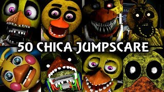 50 CHICA JUMPSCARES  FNAF amp Fangame [upl. by Saxon]