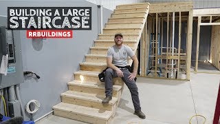 Building a Large Staircase and How to Layout a Stair Stringer [upl. by Flannery435]