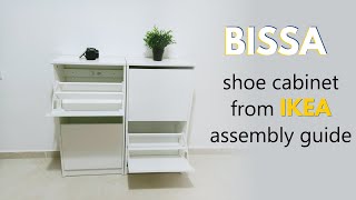 BISSA shoe cabinet from IKEA  assembly guide  th3 blogger [upl. by Zorine977]