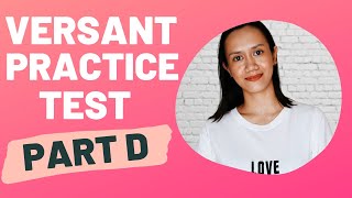 VERSANT English Speaking Test Demo PART D  Tips to Pass Versant for Job Seekers [upl. by Aratihc514]