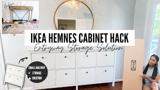 IKEA HEMNES SHOE CABINET HACK I SHOE STORAGE IDEAS I ENTRYWAY MAKEOVER PT1 [upl. by Ahsratan760]