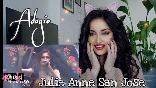 Music student reacts to JulieAnneSanJoseofficial  ADAGIO  WOOOW [upl. by Yurik]