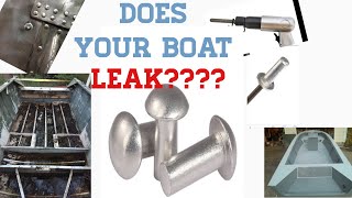 HOW TO REPLACE LEAKY BOAT RIVETS SOLID AND POP [upl. by Diva]