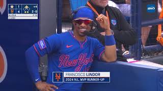 Francisco Lindor Joins Mets Broadcast [upl. by Eelime218]