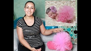 COMO HACER UN TUTU PARA FOTO DE BEBE DIY TUTU FOR BABY PHOTOS [upl. by Nahtnanhoj]