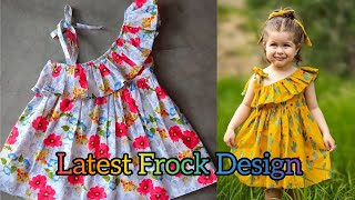 Baby Frock Cutting and StitchingOne StrapOne Shoulder Baby Frock Cutting and Stitching for 1 year [upl. by Eicam]