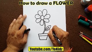 How to draw a FLOWER [upl. by Neerbas]