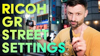 Best Street Photography Settings for Ricoh GRIII [upl. by Aicatsanna]