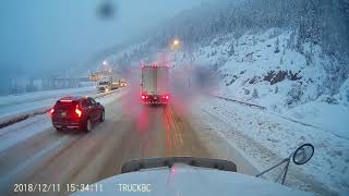 Descending The Smasher  Coquihalla Highway  Highway Thru Hell  Horrible Conditions [upl. by Einnad]