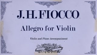 JHFiocco  Allegro for violin  Piano Accompaniment [upl. by Eugaet]