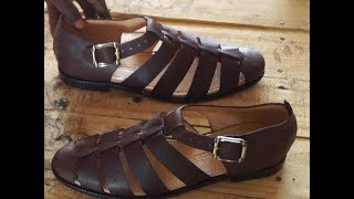 classic leather sandal making [upl. by Dawn]