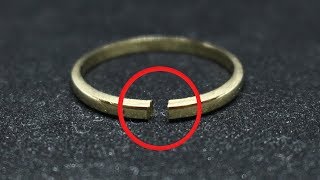 GOLD WEDDING RING BASIC REPAIRRESTORATION 4 [upl. by Quintana]