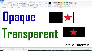 How to use Opaque and Transparent selection in MS Paint  Learn to edit in MS paint  simple drawing [upl. by Eelyk745]