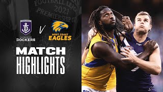 Western Derby 53  Fremantle v West Coast Eagles Highlights  Round 22 2021  AFL [upl. by Lalat]