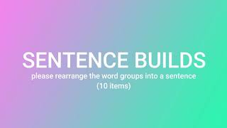 Versant Practice Sentence Builds 3 [upl. by Mages112]