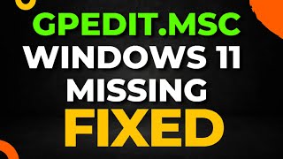 gpeditmsc Windows 11 Missing [upl. by Ajaj]