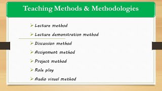 Teaching Methodologies [upl. by Kline]