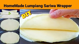 LUMPIANG SARIWA WRAPPER RECIPE  HOMEMADE FRESH LUMPIA WRAPPER  DIY Fresh Lumpia Wrapper [upl. by Lorre]