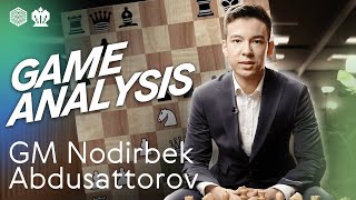 Game Analysis by Grandmaster Nodirbek Abdusattorov Aimchess Meltwater Champions 2022 [upl. by Rod]