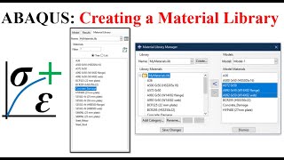 27 ABAQUS Tutorial Creating a Material Library [upl. by Iveel]