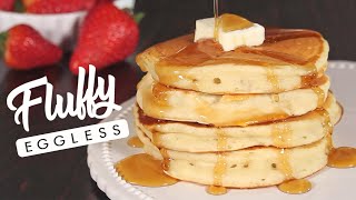 Eggless Fluffy Pancakes  Easy One Bowl  How Tasty Channel [upl. by Letsou913]