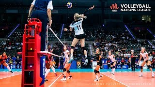 Louisa Lippmann  Monster of the Vertical Jump  Womens VNL 2019 [upl. by Adner]