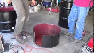 Building a rocket stove biocharcharcoal kiln [upl. by Eerak]