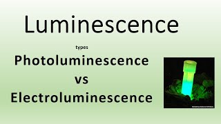 Photoluminescence vs Electroluminescence Material science [upl. by Anirtek788]