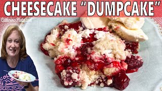 STRAWBERRY CHEESECAKE DUMP CAKE RECIPE  4 INGREDIENT BAKE WITH ME DUMP CAKE [upl. by Barnie]