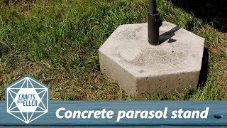 How to make a concrete parasol stand  DIY [upl. by Natelson872]